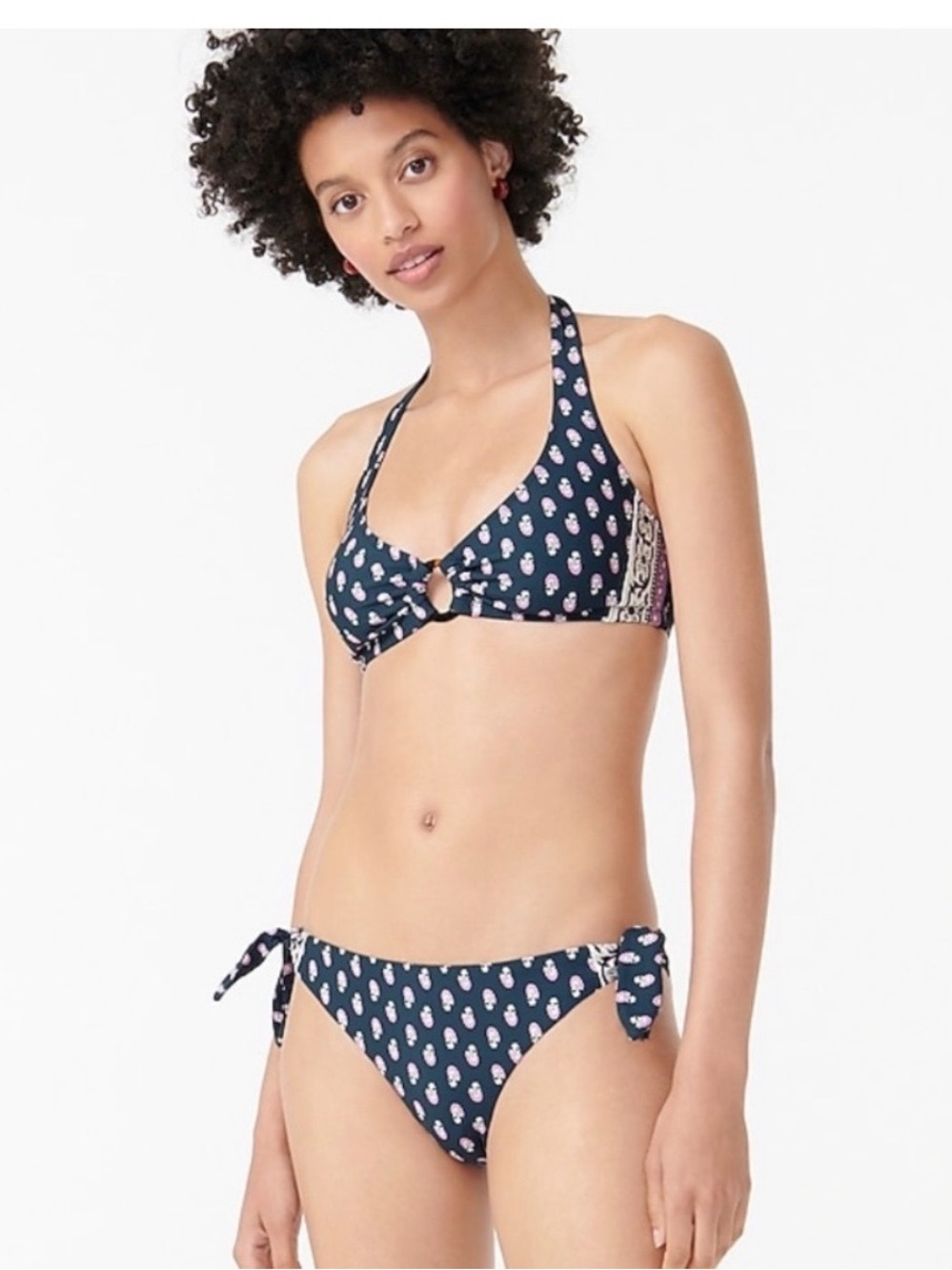 NWT 2PC J. Crew Best Buds Bikini in Midnight Blue Blockprint